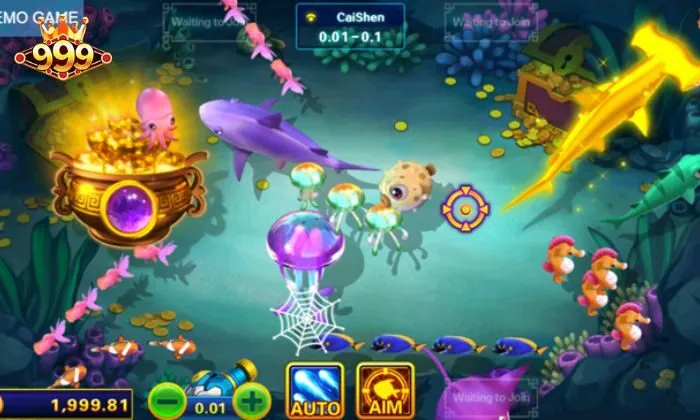 Cai Shen Fishing 999BET được thiết kế với giao diện bắt mắt cùng âm thanh sống động