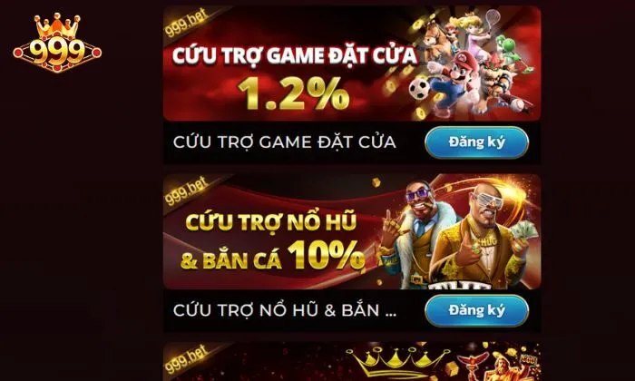 Cứu trợ nổ hũ và bắn cá 10% 999BET là gì?