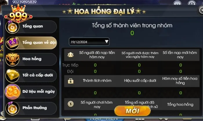 Thu nhập tăng cao khi làm đại lý 999BET