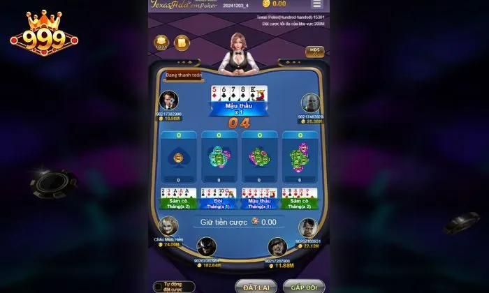 Game bài 999BET Game bài Poker nổi tiếng trên sàn cược quốc tế