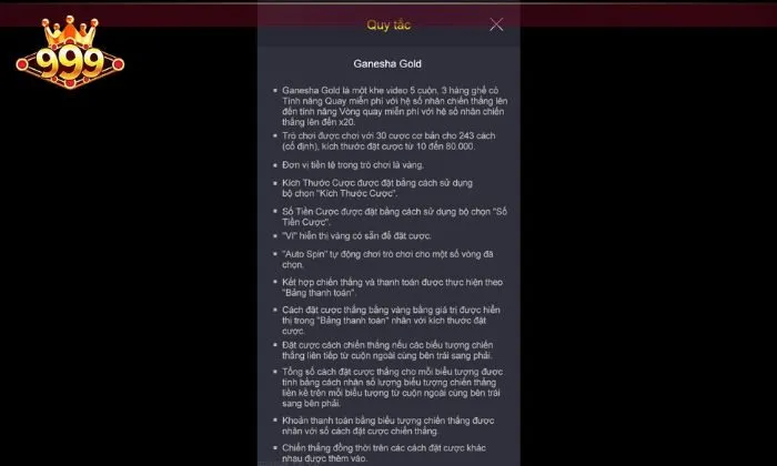 Ganesha Gold 999BET Hiểu quy tắc chơi Ganesha Gold 999BET