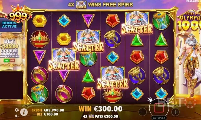 Các bước chi tiết tham gia cược Gates of Olympus 1000 tại 999BET