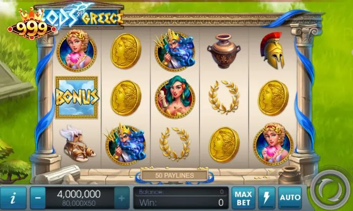 Siêu phẩm Gods of Greece 999bet thu hút nhiều cược thủ tham gia mỗi ngày