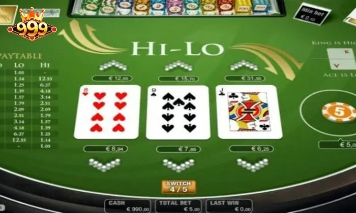 Luật chơi hi-lo 999BET đơn giản và dễ hiểu
