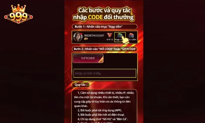 Khuyến mãi 999bet Thành công đăng ký tài khoản cũng nhận tiền thưởng