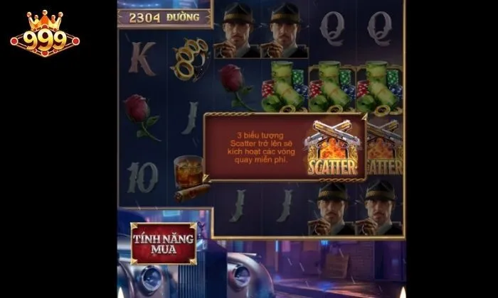 Thu thập đủ 3 biểu tượng scatter để kích hoạt vòng quay miễn phí