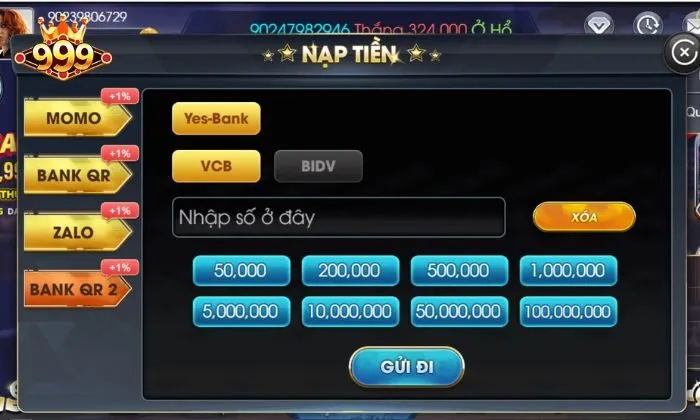 Rút tiền 999bet Nạp tiền qua ví điện tử cũng ngày càng phổ biến