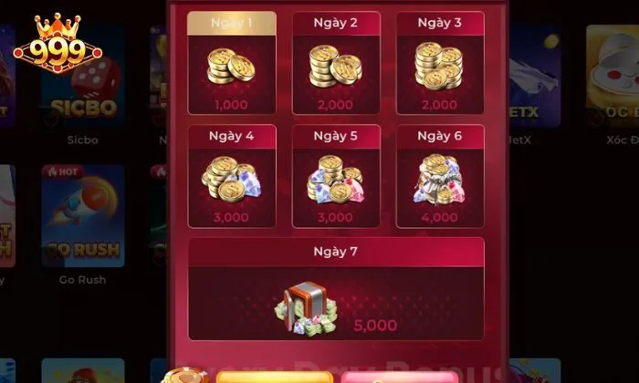 Quà điểm danh 999bet Các bước tham gia quà điểm danh 999BET