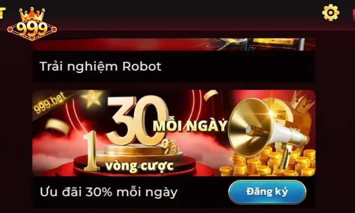 Thông tin chi tiết về ưu đãi 30% mỗi ngày 999bet